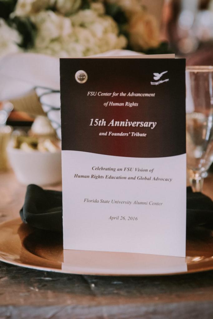 FSU's Center for the Advancement of Human Rights 15th anniversary Dinner